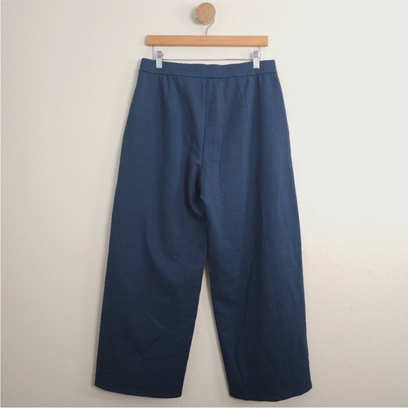 Eileen Fisher Navy Wide Leg Easy Fit Cropped Length Pant, new without tags - Picture 3 of 9